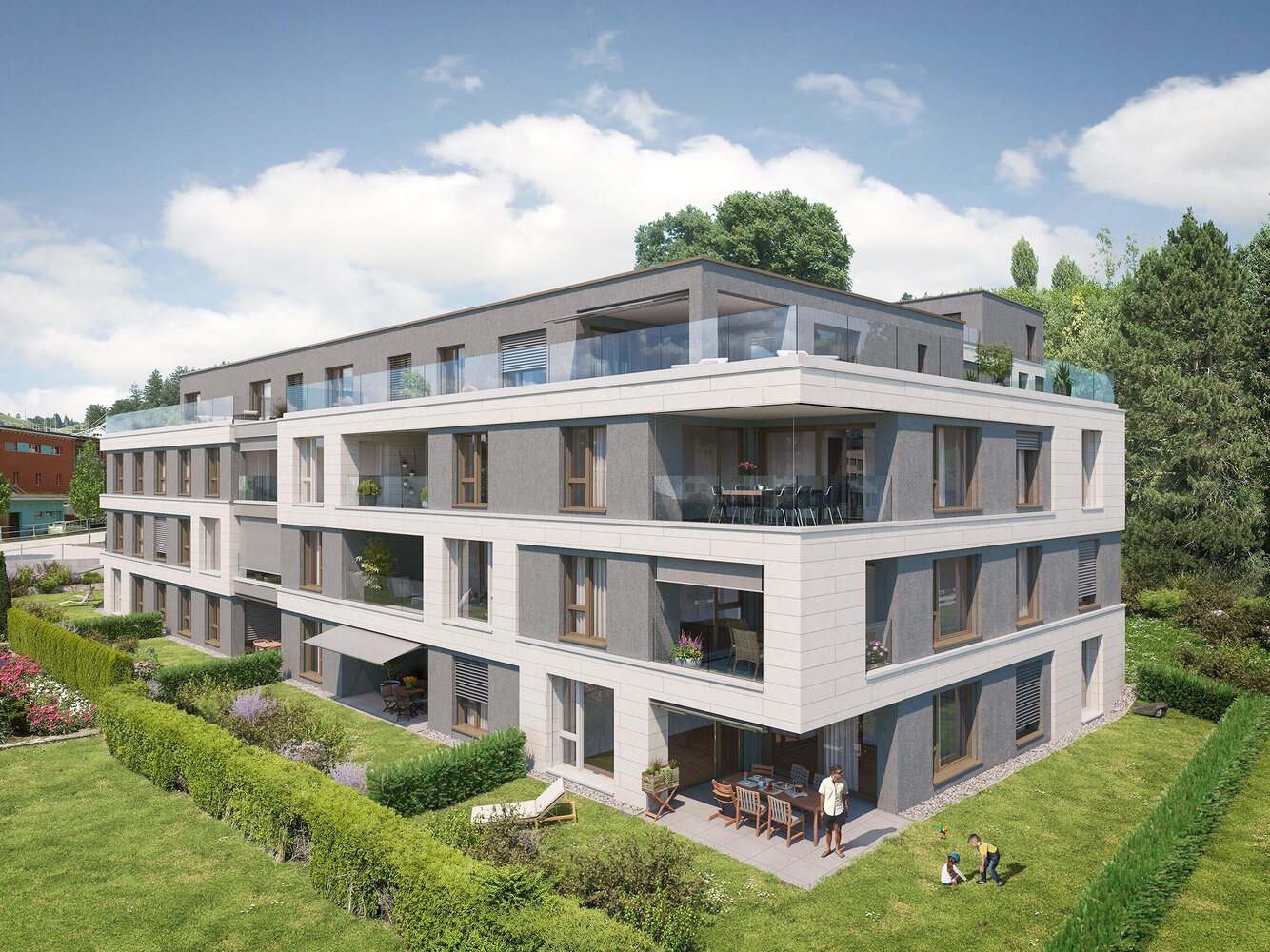 Aussenvisualisierung der Überbauung Grünegg in Willisau